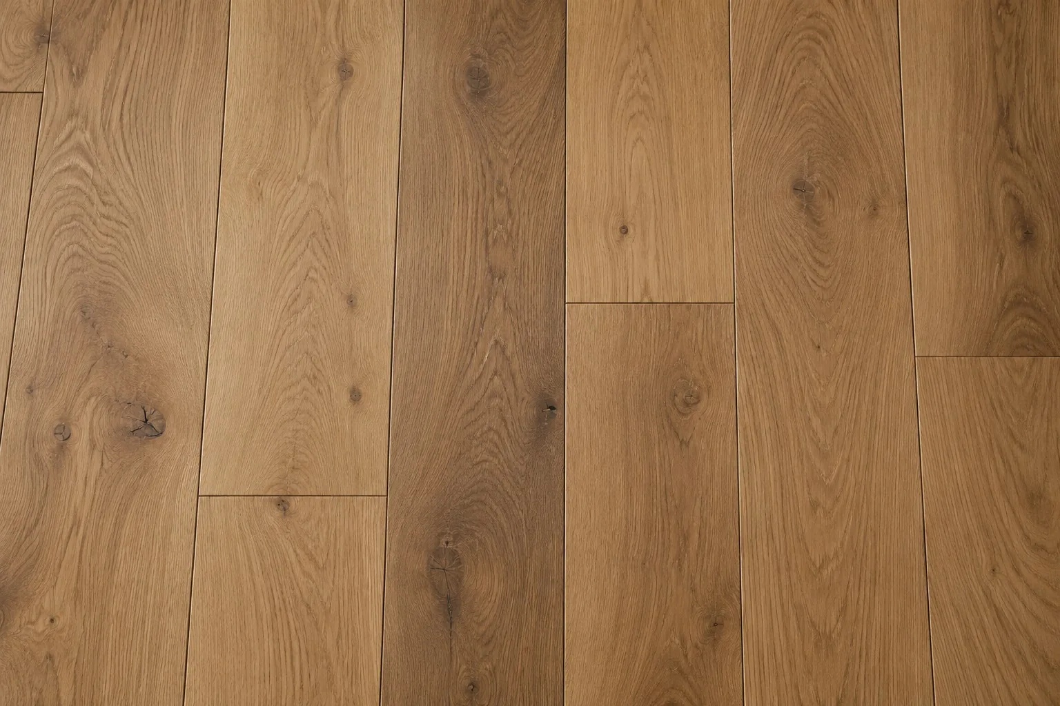 Straight laid oak wood flooring